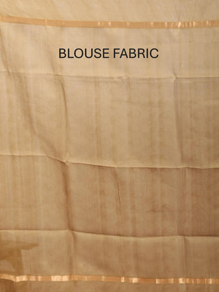 Beige and Brown Kanjivaram Soft Silk Saree