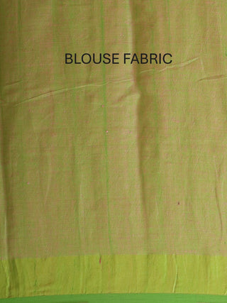 Lotus Pink Linen-Cotton Saree With Golden Border