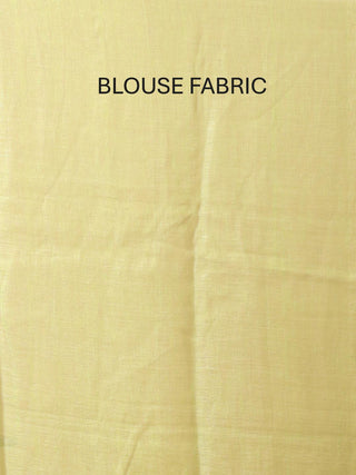 Pistachio Green Hand Woven Linen Jamdani Saree