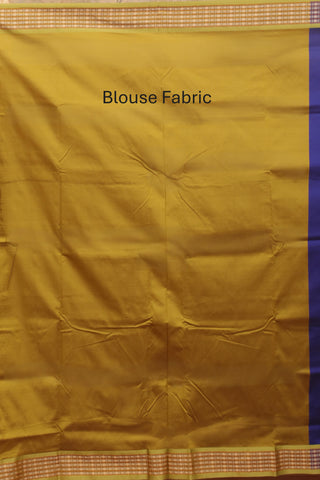Royal Blue Polyester Silk Saree with Bomkai Weaves