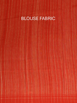 Beige Bhagalpur Ghicha Tussar Silk Printed Saree