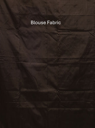 Black Pochampally Handwoven Pure Silk Saree with Cambodian Twill Design & Ikkat Weaves
