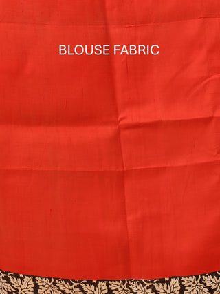 Cream Pure Murshidabad Silk Block Printed Saree