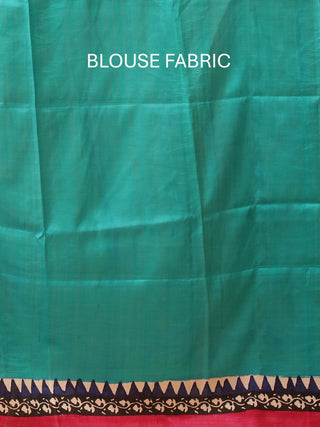 Half and Half Pure Bishnupur Katan Silk Printed Saree