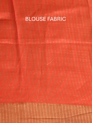 Peacock Blue Pure Tussar Silk Digital Printed Saree with Red Zari Border