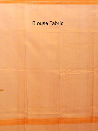 Red and Orange Kanchipuram Silk Cotton Handloom Saree