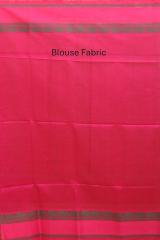 Beige-Pink Dual Tone  Kanchipuram Silk Cotton Handloom Saree