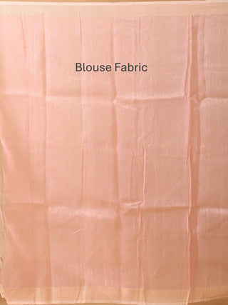 Soft Blush Pink Handloom Silk Linen Saree