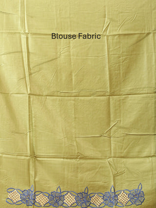 Royal Blue Tussar Silk Saree With