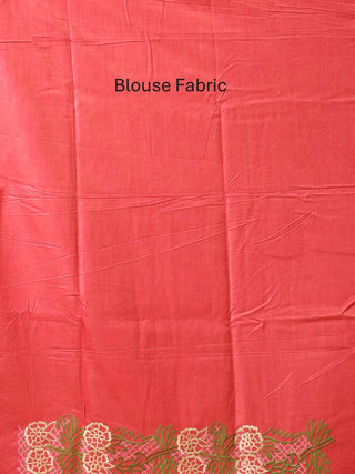 Beige Tussar Silk Saree With Embroidery And Cutwork