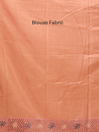 Elephant Grey Tussar Silk Saree With Embroidery And Cutwork