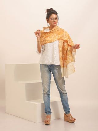 Amber Tribal Batik Pure Mul Cotton Stole