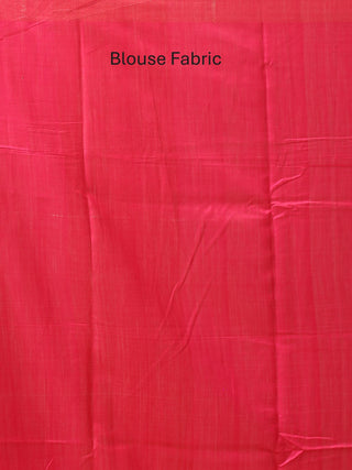 Fuchsia Viscose-Silk Saree With Hand Madhubani Painting On Ghicha-Tussar Pallu