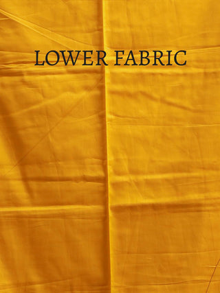 Teal-Yellow Cotton Silk Kurta with Hand Aari Embroidery, Bangalore Silk Printed Dupatta & Mustard Cotton-Silk Bottom