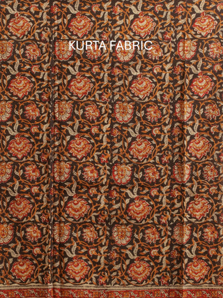 Black & Beige Three-Piece Jaipur Cotton Dress Material With Bagru Print